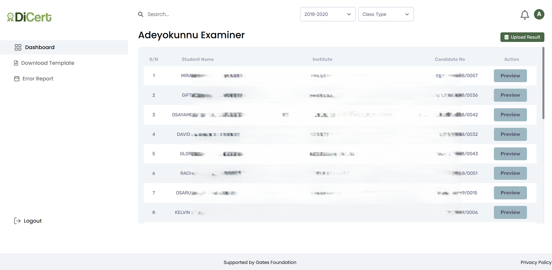 EduCert Student Dashboard